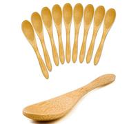 OUTDOOR SAXX Lot de 10 cuillères en bois sculpté à la main, 13,5 cm, naturel