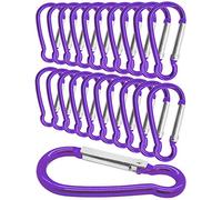 OUTDOOR SAXX Lot de 20 mini mousquetons en aluminium - 5,8 cm - Violet