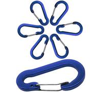 OUTDOOR SAXX Lot de 6 mousquetons en aluminium - 5 cm - Bleu