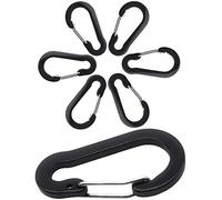 Outdoor Saxx® Lot de 6 mousquetons en aluminium - 5 cm - Noirs