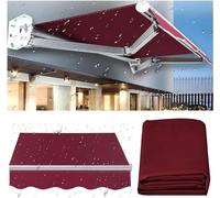 Outdoor Shelter Manuel rétractable Patio Awning Replacement Fabric Protection UV Protection Sun Shade Waterproof Toile Idéal pour Sun Protection and Rain Cover