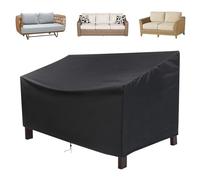 Outdoor Sofa Cover, Patio Furniture Protector, Waterproof Cloth, Sun-Blocking Fabric, Adjustable Straps, Tear-Resistant Material, All-Season Use, Easy Fit, Perfect for Balcony, Poolside, Beach House