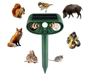 Outdoor Solar Animal Repêller - Flashing Snake & for Yard | Ultrasonic Bird, Dog & Cat Repeller, Motion Sensor Animal Deterřent for Vegetable Gardens & Lawns, 2-Pack