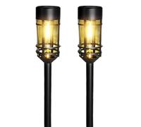Outdoor Solar Path Lights, Auto On/Off Solar Stake Lights Garden, Waterproof Warm Lamp Path, 7.4x7.4x45cm, Easy To Use, Decorative For Pathway Landscape Yard Patio Walkway Lawn