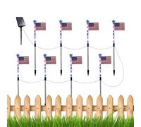 Outdoor Solar Pathway Light | Dusk To Dawn Waterproof | 8-Effect Solar Flag Lights | for Yard Patio Driveway Backyard Homeowners Landscapers Holiday Planners
