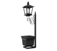 Outdoor solarLamp Planter - 2 In 1 Garden Lantern, Flowers Pots Light Decor, solarLighting Stands, With solarPowered Charging | For Patio Backyard Lawns Balcony Deck Pathway Use
