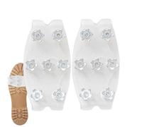 Outdoor Spikes - Ice Gripper Crampons for Footwear | Universal Slip-Resistant Design with 7 Sturdy Studs & Stretchable Base, Perfect for Winter Adventures Men Women Hikers