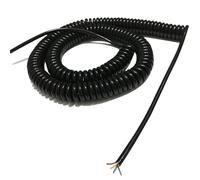 Outdoor Spiral Spring Cable 6 Core 0.2mm Square Extension Cord Undraw Multiple Sizes(Undraw 1.25 meters)