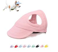 Outdoor Sun Protection Hood for Dogs, Dog Sun Hat, Adjustable Dog Sun Protection Baseball Hat Cap, Dog Sun Hat with Ear Holes, Dog Hat, Pet Baseball Cap Outdoor Sports Sun Hat (Pink, XL)