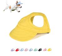 Outdoor Sun Protection Hood for Dogs, Dog Sun Hat, Adjustable Dog Sun Protection Baseball Hat Cap, Dog Sun Hat with Ear Holes, Dog Hat, Pet Baseball Cap Outdoor Sports Sun Hat (Yellow, XL)