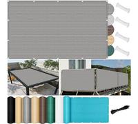 Outdoor Sun Shade Sail 5,5 x 9,4 m 98 % UV Block Mesh with Eyelets for Garden Patio Pergola Light Grey