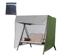Outdoor Swing Cover Patio Porch Swing Canopy Covers Waterproof Heavy Duty Oxford Windproof Hammock Cover Glider Chair Covers for Garden All Weather Protection with Storage Bag (Green,86x57x67in)