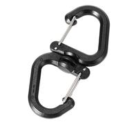 Outdoor Swivel Clip - Double Carabiner for Daily Carry | Pom with Large 7x3cm Opening 1.5cm, Small 3.8x1.7cm Opening 0.7cm, Portable S Chain Hooks, Multi Use Backpack Keychain for Dog Walking
