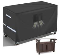 Outdoor Table Cover 55 Inch, Heavy Duty Waterproof Fabric BBQ Cart Cover Compatible with 52-inch Keter Unity XL Portable Outdoor Table, Grill Cart Serving Bar Table Patio Cabinet Cover,55" x 24" x 32"