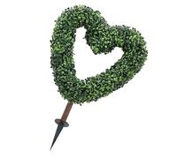 Outdoor Topiary - Valentines Plant Decor, Artificial Heart Shaped Garden Stakes for Planter Pots, Potted Flowers, Courtyard, Porch, Wedding, Farmhouse Decoration Spring Seasonal Floral Accent 25.5in