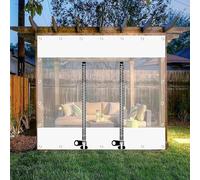 Outdoor Transparent Patchwork Waterproof Tarpaulin, Windbreak Plastic Side Panels with Eyelets, 0.3mm Waterproof Vinyl Curtains for Gazebo, Balcony, Plants(3x2.5m)