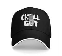 Outdoor Unisexe Black and White Chill Guy Casquettes d’été Hommes Triple de Golf Masculin Unisex Casquette de Golf de Plage Hip Hop Casquette de Camionneur Cadeau personnalisé