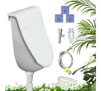 Outdoor Urinal For Backyard | 28.5x18x38.5cm Wall-Mounted PP Urinal With Lid, 1000g Odorless Toilet & Drain Pipe | No-Punch Installation For Garden, Motorhome, Dormitory, Home & Boy’s Outdoor Bathroom