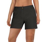 Outdoor Ventures Short court pour femme UPF50+ - Protection UV - Léger - Short de trekking - Stretch - Séchage rapide - Noir - DE40, Noir , 40