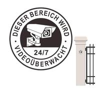 Outdoor Video Monitoring Warning Signs Adhesive 24-Hour Security Notice | All Activities Are Monitored Sign For Home Business Property Safety Alert Weatherproof Security Sticker V