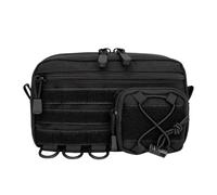 Outdoor Waist Bag, Waterproof Hiking Waist Pouch, Compact Lightweight Hiking Belt for Workplace, Fishing, Leisure, Male Commuter Pack Messenger, Black Brown