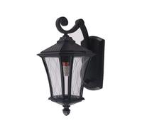 Outdoor Wall Lamp Ip55 Waterproof Outdoor Wall Sconce Courtyard E27 Wall Lantern With Glass Lampshade For Aisle Staircase Terrace Hotel Restaurant Living Room Balcony Wall Lights (Sand Black)/38*18*25
