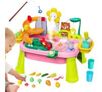 Outdoor Water Table - Sand Water Toy Set With Electric Pump | Educational Pretend Play Fishing Game, Sensory Activity Toy For Kids Ages 3-8, Boys And Girls, Ideal For Beach, Playhouse And Park