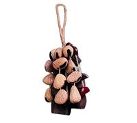 Outdoor Wind Chimes, Rustic Nut Shell Rattle with 40cm Ornament, 40cm
