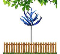 Outdoor Wind Spinner, Wind Spinner for Garden, Wind Sculptures Spinners, Dynamic 3D Windmill, with Metal Garden Stake, Gardening Plug Wind Spinners Decor for Yard, Garden, Outside (Blue)