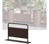 OutdoorDiningAreaDividers Séparateurs rectangulaires décoratifs pour jardinière intérieure et terrasse, jardin, clôture basse (marron, 120 x 80 cm)