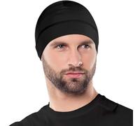 OutdoorEssentials Bonnet sous Casque - Bonnet Fin pour Femme et Homme - Bonnet sous Casque pour l'hiver - Bonnet Sportif Léger - sous Casque de Velo et Running - Noir