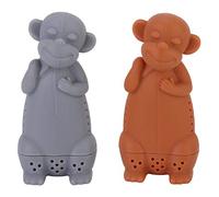 outdoorm 2 pcs Silicone Mignon Dessin animé Singe Passoire à thé en Vrac Infuseur Filtre à thé Accessoire