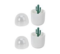 outdoorm 2 pièces boîte à cure-dents multi-usages décor en forme mignonne boîte de rangement réutilisable pour coton-tige pour le bureau à domicile