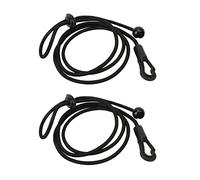 Outdoorm 2 pièces/ensemble 180cm Kayak canoë pagaie laisse pince extensible canne à pêche support d'attache pour Kayak surf noir