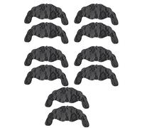 outdoorm 5 paires de soutiens-gorge jetables en dentelle en forme de U pour femmes, cache-tétons en dentelle adhésive fine et respirante pour fête quotidienne de mariage (Noire)