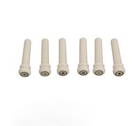 outdoorm 6 pièces Broches de Pont en os Chevilles Fendues Broches d'extrémité avec Incrustation de Points pièces de Rechange pour Guitare Acoustique