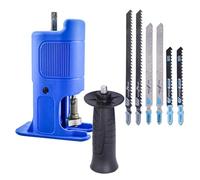 outdoorm Adaptateur de scie Alternative, perceuse électrique, Fixation de scie modifiée, perceuse électrique vers convertisseur de scie Alternative avec Outil de Coupe de (2 Jeux de Lames)