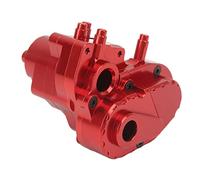 outdoorm Boîtier de Transmission Complet de Boîte de Vitesses Couvercle de Coque de Boîte de Vitesses en Alliage d'Aluminium pour Capra 1.9 UTB (Rouge)
