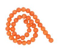 Outdoorm bricolage perles brillantes plus lisses Excellent polissage perles oeil de chat pour bricolage artisanat Bracelets colliers boucles d'oreilles anneaux (Orange)