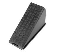 outdoorm Butée de porte robuste en métal et acier inoxydable, grande butée inférieure de porte, coupe-vent renforcée, noir mat