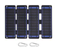 Outdoorm - chargeur de panneau solaire pliable 14W, double sortie USB 0-2,5a, taux de Conversion de 20.5%, chargeur solaire pour extérieur 5V (Bleue)