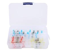 Outdoorm - connecteur Bout à Bout thermorétractable, Blanc, Rouge, Bleu, Jaune, Anneau de Soudure, Joint de câble étanche, 50 pièces