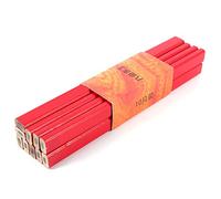 outdoorm Crayon de charpentier rouge dur octogonal de 175mm, 10 pièces/paquet, pour menuiserie de constructeur