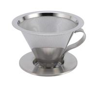 outdoorm Goutteur de café sans papier en acier inoxydable avec extraction optimale de 300 mailles, cône de filtre portable réutilisable pour les voyages