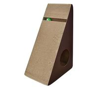 outdoorm Grattoir pour Chat en Plein air, meulage Triangulaire, Jouet à gratter en Carton ondulé avec Boule de Cloche pour l'intérieur