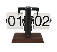 outdoorm Horloge de Bureau à Rabat rétro mécanique à Grand Nombre, Horloge à Bascule Automatique pour Salon, Maison, Bureau, décoration de Table, Format 24 Heures