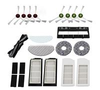 Outdoorm Kit d'accessoires pour robot nettoyeur, brosse principale, brosse latérale, vadrouille ondulée, filtre en tissu lavable pour T10