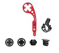 outdoorm - Kit d'extension de Guidon, Support d'ordinateur de vélo pour Bryton Cateye avec Support de Lampe de Poche, Support de caméra de Sport (Noire)