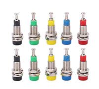 outdoorm - Lot de 2 Prises Banane plaquées Or J.40006, 2mm, Prise Jack Femelle, Montage sur Panneau, Poste de Liaison pour Instrument électronique