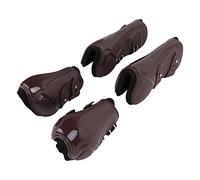 Outdoorm Lot de 4 guêtres de tendon pour chevaux, réglables et épaisses, pour les membres antérieurs et postérieurs, pour une utilisation quotidienne (Ensemble marron M)